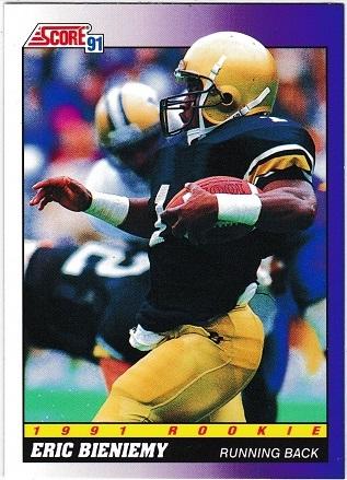 Eric Bieniemy #578 Football Cards 1991 Score