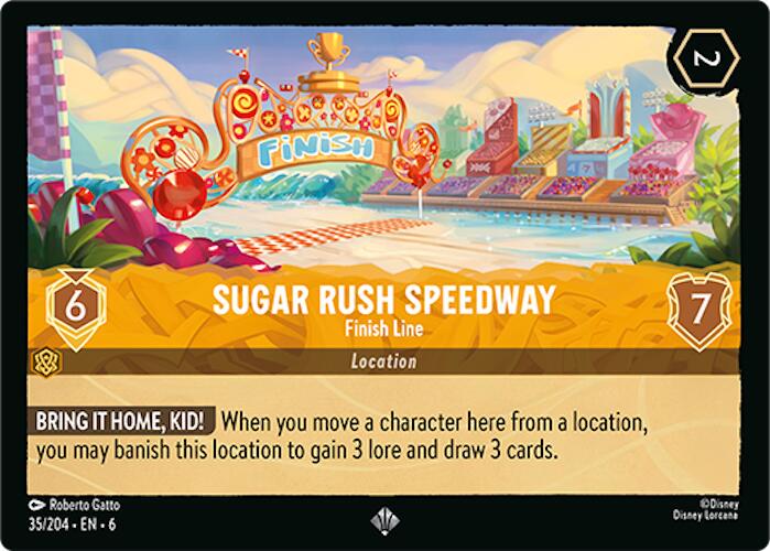 Sugar Rush Speedway - Finish Line #35 Lorcana Azurite Sea