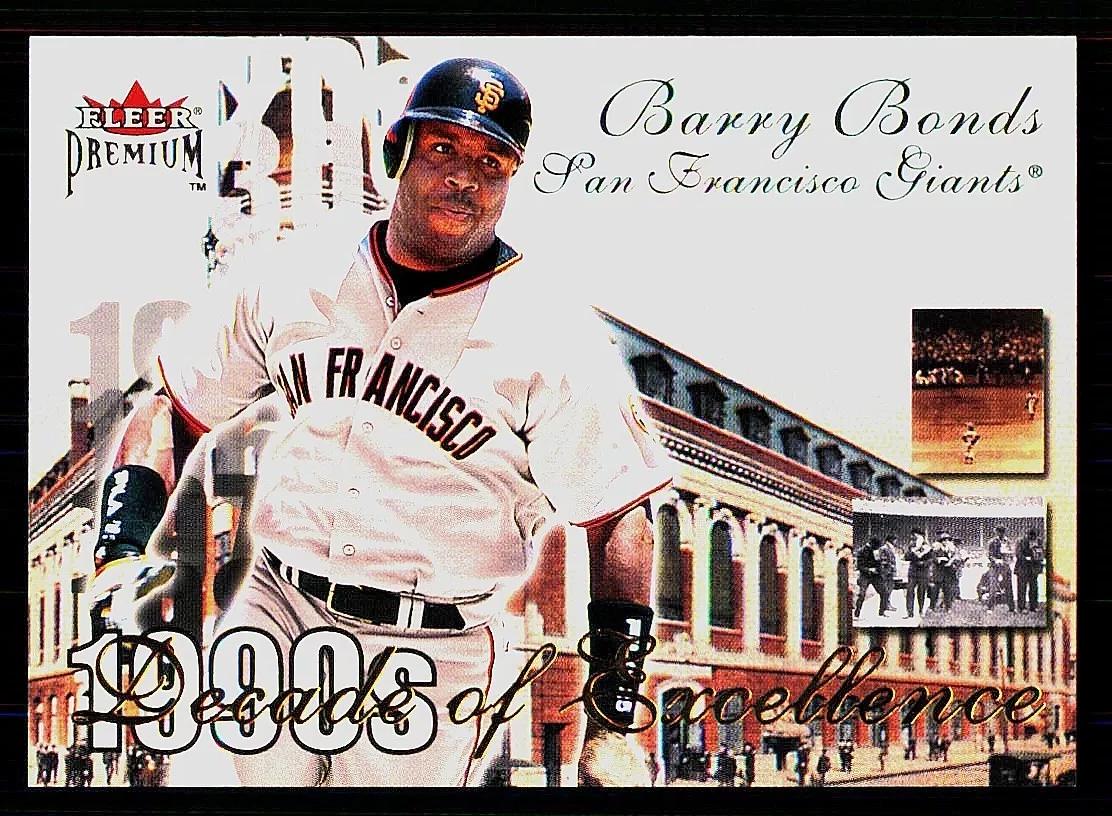 Barry Bonds #39 Baseball Cards 2001 Fleer Premium Decade of Excellence