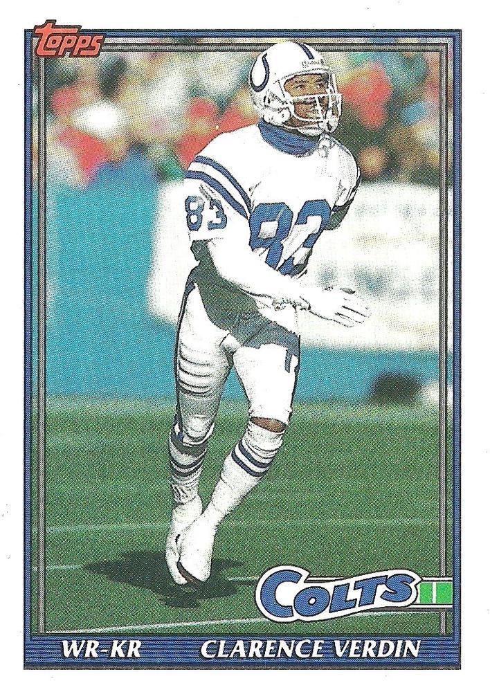 Clarence Verdin #338 Football Cards 1991 Topps