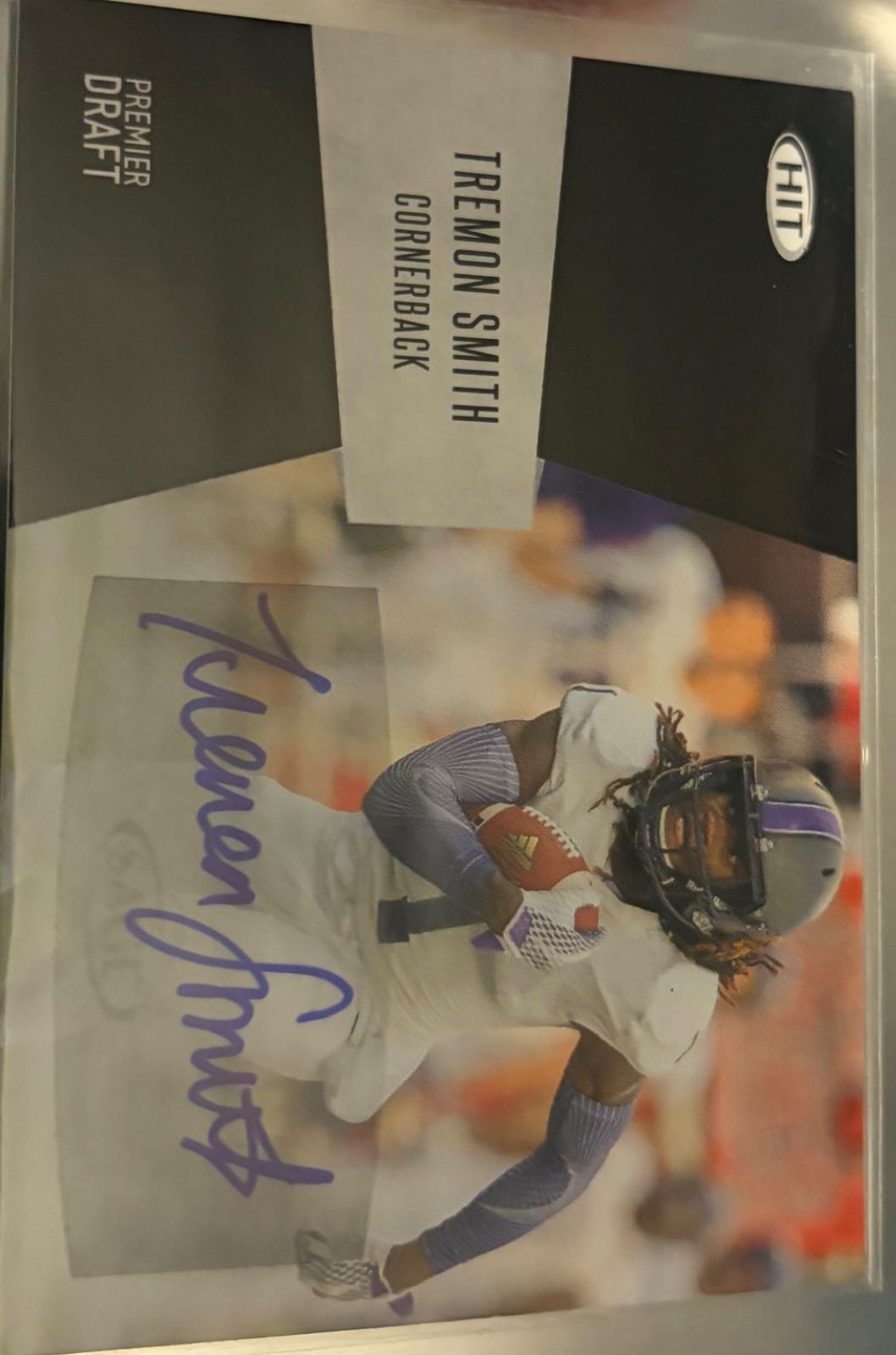 Tremon Smith #A-73 2018 Sage Hit Premier Draft Football