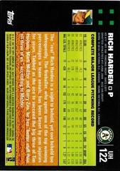 Back Of Card | Rich Harden Baseball Cards 2007 Topps Update & Highlights