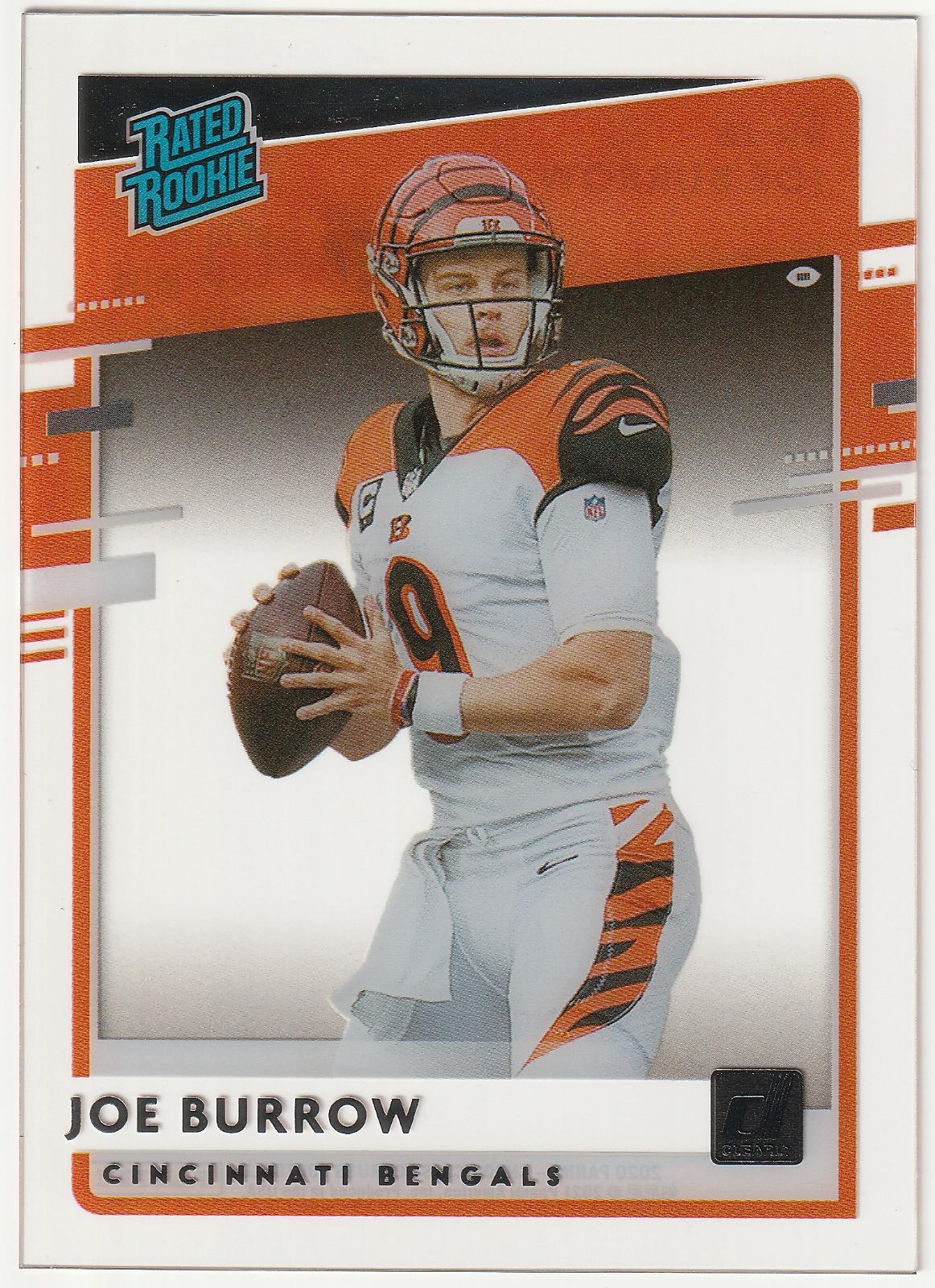 Joe Burrow #RR-JB Football Cards 2020 Panini Chronicles Clearly Donruss Rated Rookies