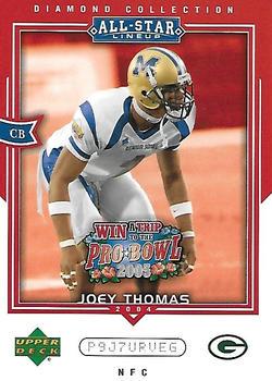 Joey Thomas #AS36 2004 Upper Deck Diamond Collection All Star Lineup Pro Bowl Sweepstakes Football