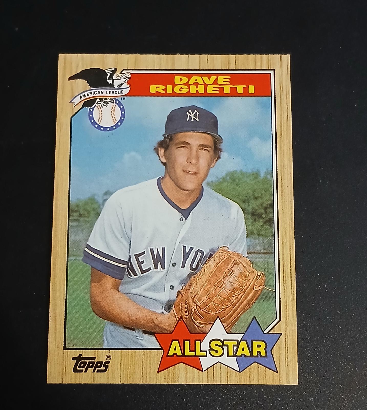 Dave Righetti #616 Baseball Cards 1987 Topps