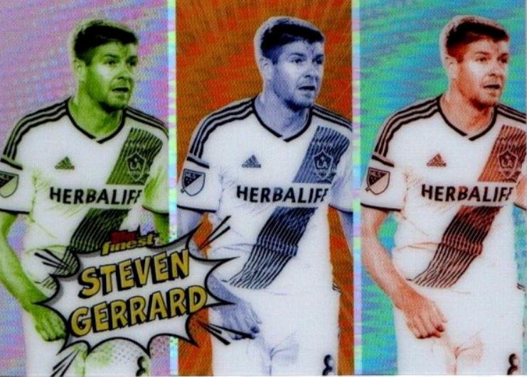 Steven Gerrard #PA-11 Soccer Cards 2024 Topps Finest MLS Pop Art