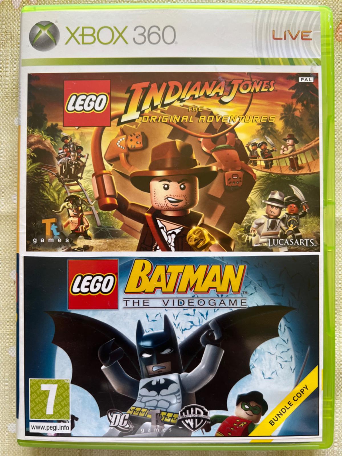 LEGO Indiana Jones: The Original Adventures & LEGO Batman: The Videogame Bundle PAL Xbox 360