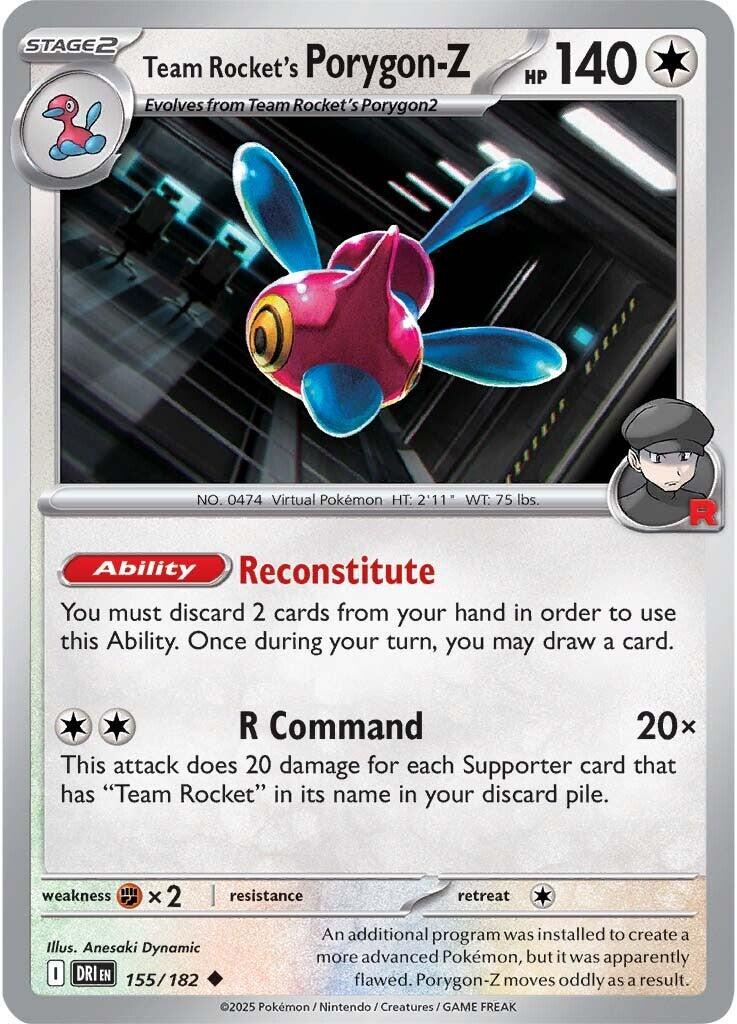 Team Rocket's Porygon-Z #155 Pokemon Destined Rivals