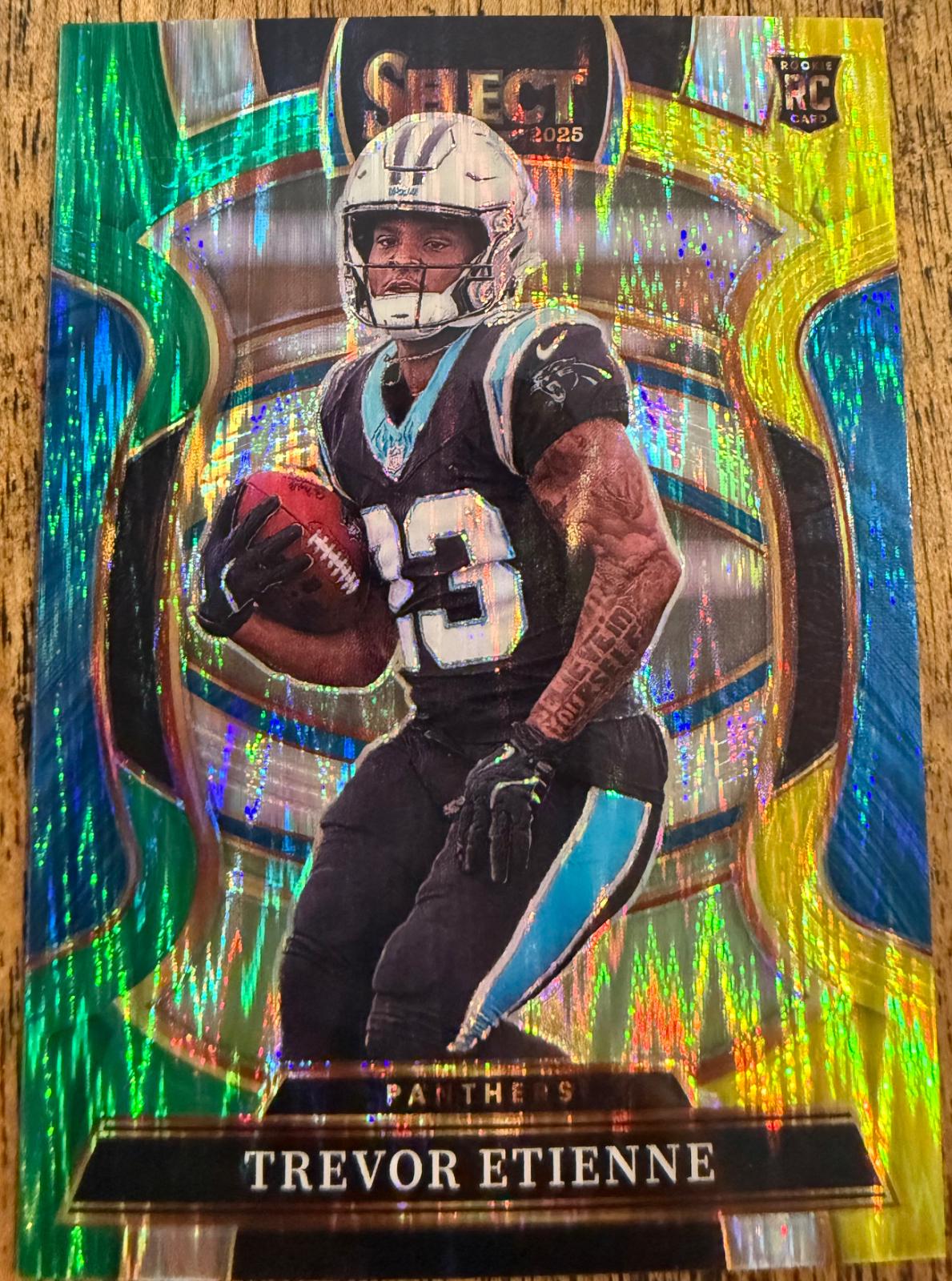 Trevor Etienne [Green Yellow Prizm Shock] #45 Prices | 2025 Panini