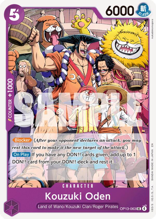 Kouzuki Oden OP13-063 Prices | One Piece Carrying on His Will
