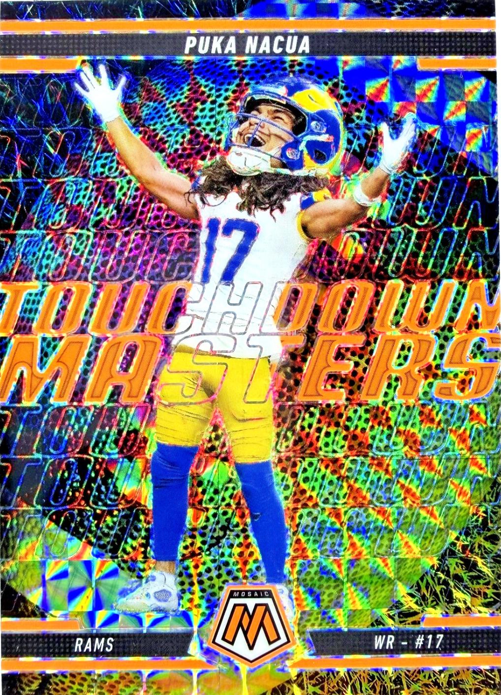 Puka Nacua [Mosaic Orange Fluorescent] #12 Prices | 2025 Panini
