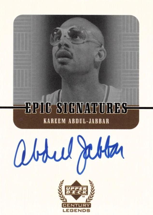 Kareem Abdul-Jabbar #KA 1998 Upper Deck Century Legends Epic Signatures Basketball