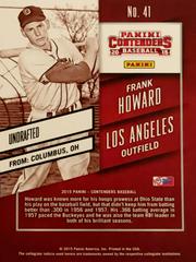 Rear | Frank Howard Baseball Cards 2015 Panini Contenders