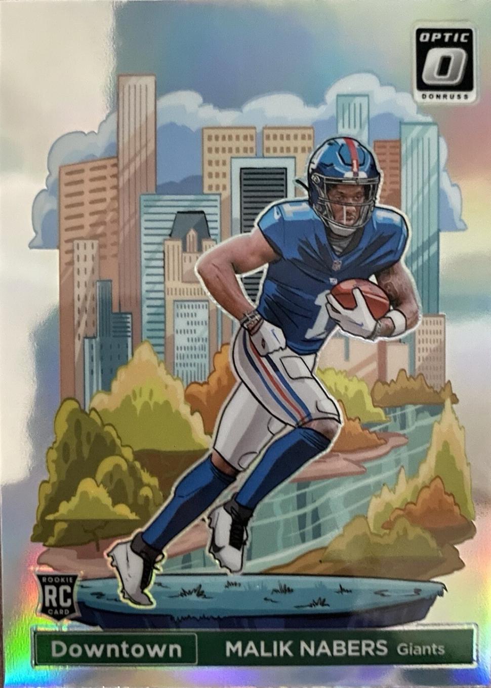 Malik Nabers #18 Football Cards 2024 Panini Donruss Optic Downtown