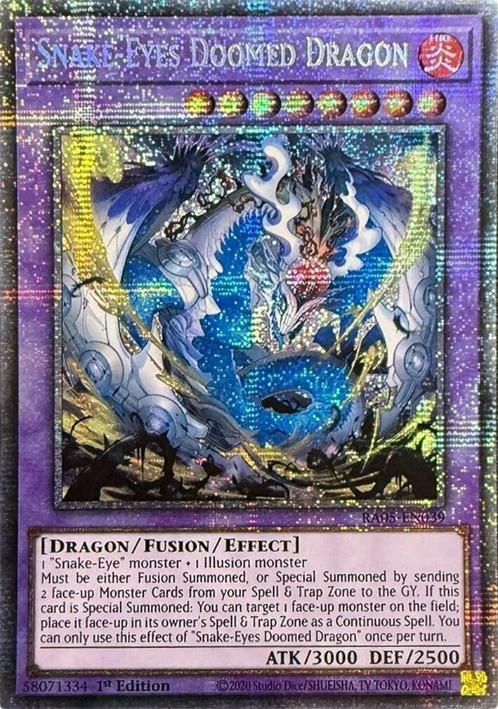 Snake-Eyes Doomed Dragon [Starlight Rare] RA05-EN039 Prices | YuGiOh Rarity  Collection 5 | YuGiOh Cards