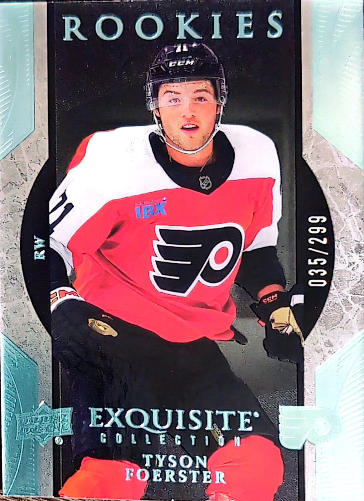 Tyson Foerster #R36 2023 Upper Deck Ice Hockey Exquisite Rookie