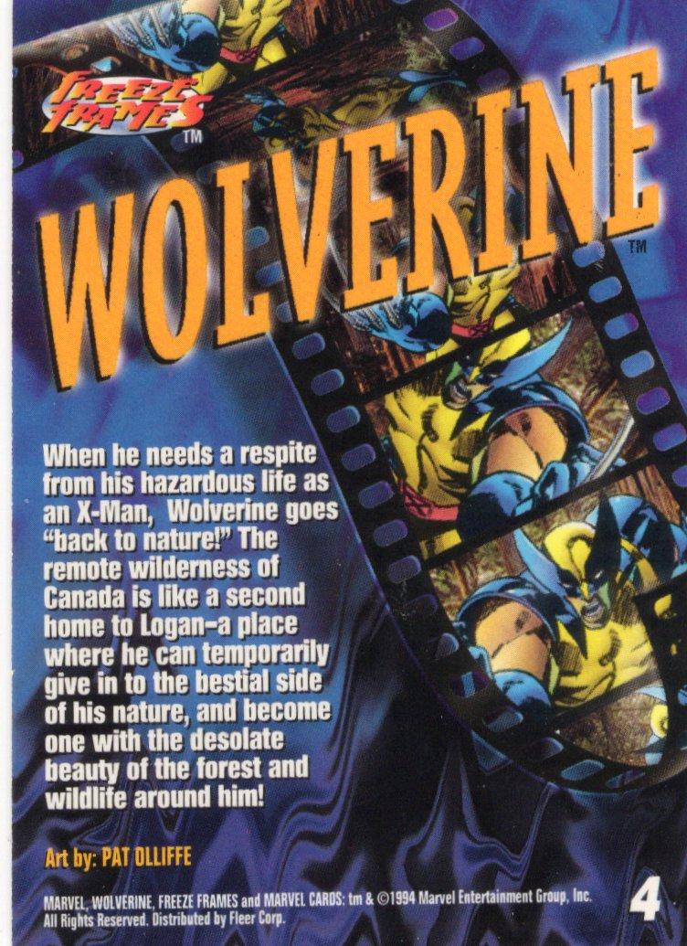 Wolverine #4 Prices | Marvel 1994 Universe | Marvel Cards