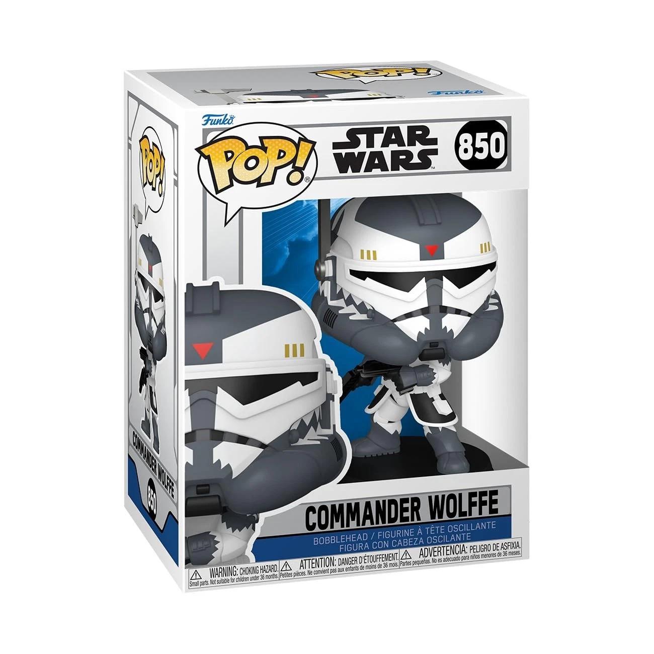 Commander Wolffe #850 Star Wars Funko Pop box and figure
