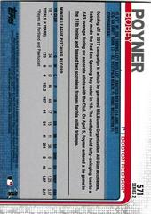 Back Of Card | Bobby Poyner Baseball Cards 2019 Topps