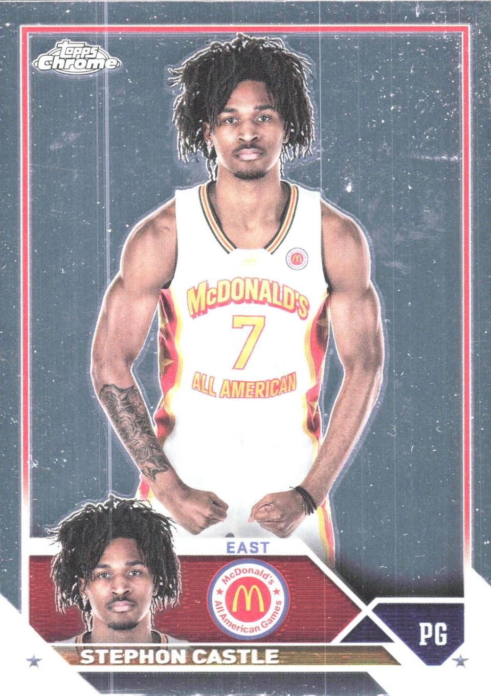 Stephon Castle #52 Basketball Cards 2023 Topps Chrome McDonald's All American