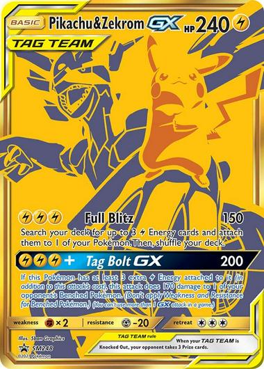 Pikachu & Zekrom GX #SM248 Cover Art