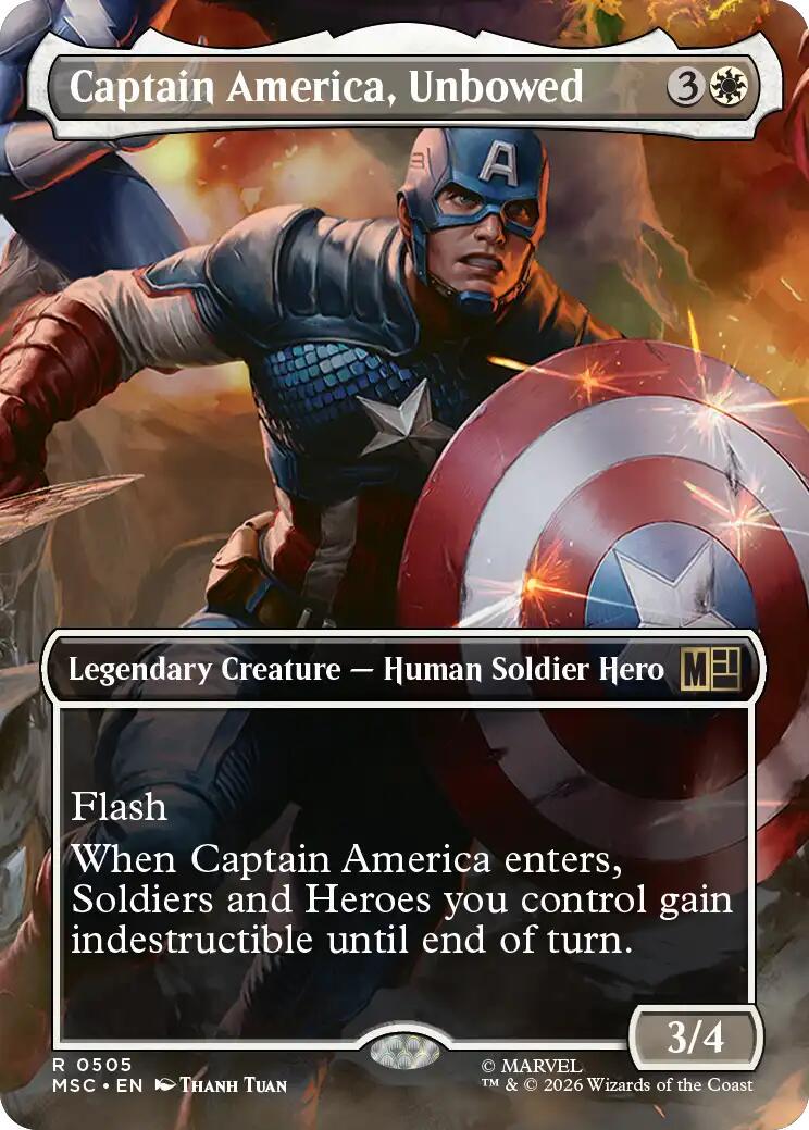 Captain America, Unbowed [Borderless] #505 Prices | Magic Marvel