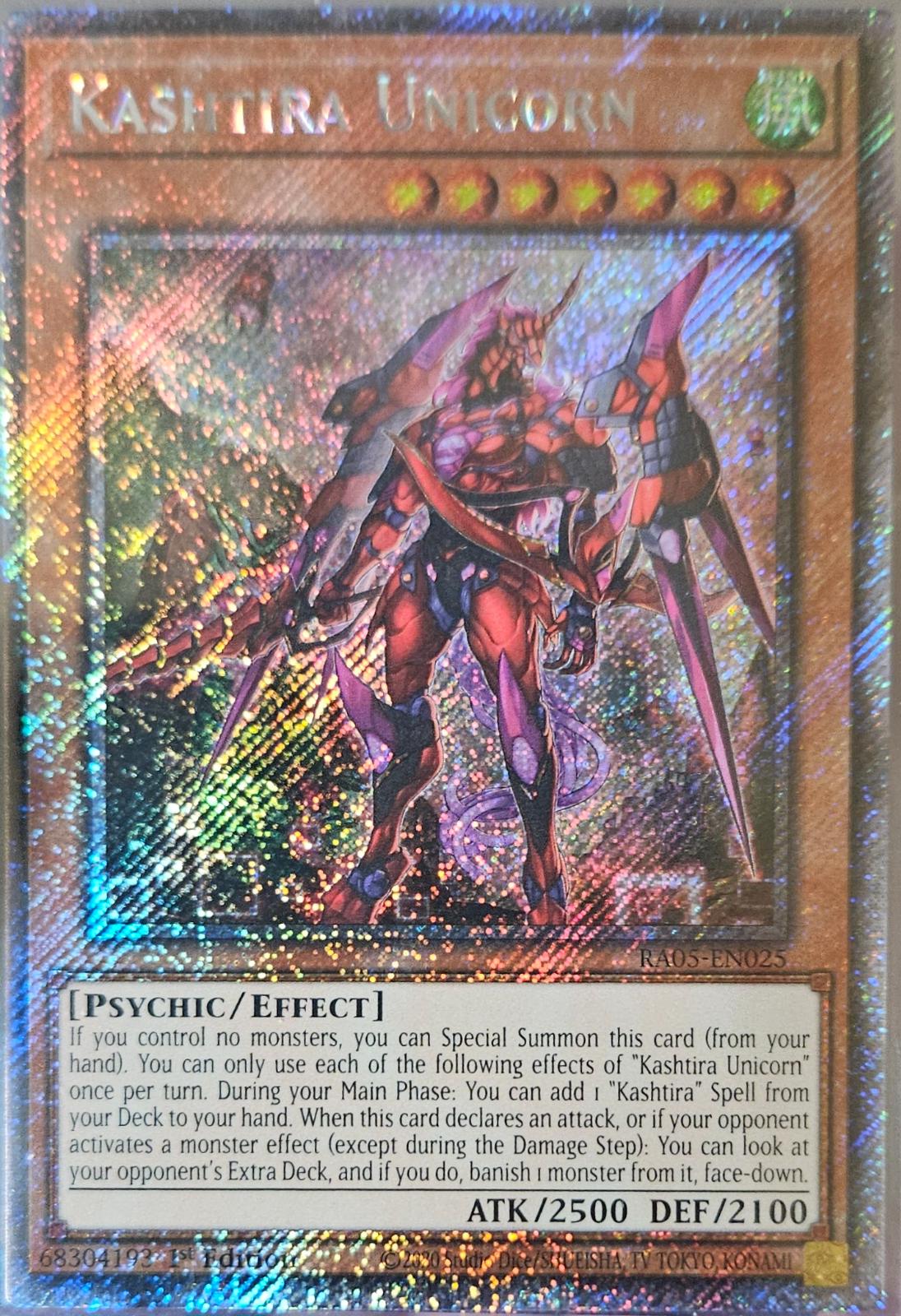 Kashtira Unicorn [Platinum Secret Rare] RA05-EN025