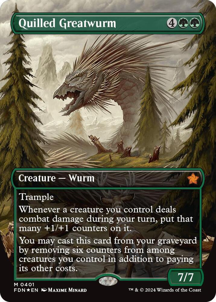 Quilled Greatwurm [Foil] (Magic Foundations)