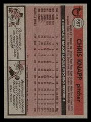 Back | Chris Knapp Baseball Cards 1981 Topps