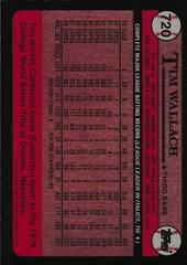 Back Of Card | Tim Wallach Baseball Cards 1989 Topps