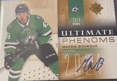 Mavrik Bourque #UP-MB 2024 Ultimate Collection Phenoms Autograph Hockey