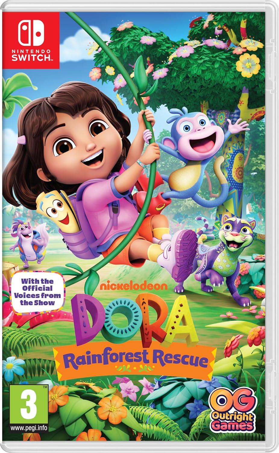 Carátula de Dora: Rainforest Rescue para Switch (edición PAL España)