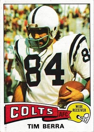 Tim Berra #301 Football Cards 1975 Topps