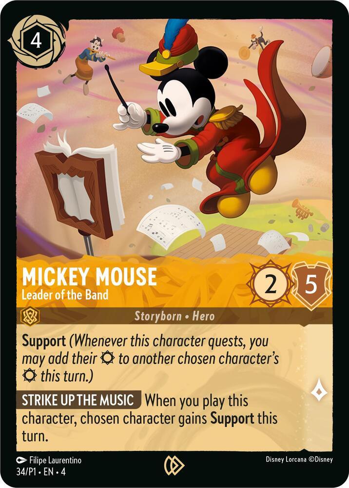 Mickey Mouse - Leader Of The Band #34 Lorcana Promo