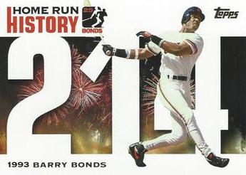 Barry Bonds #BB214 Baseball Cards 2005 Topps Barry Bonds Home Run History