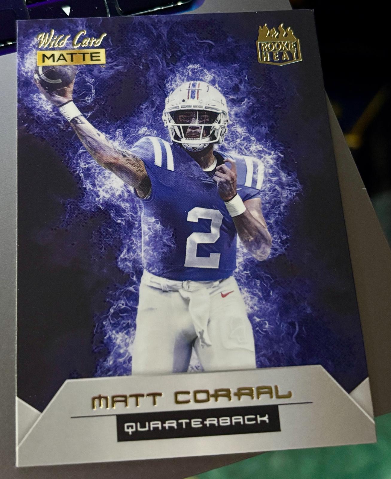 Matt Corral #RH-22 2022 Wild Card Matte Rookie Heat Football
