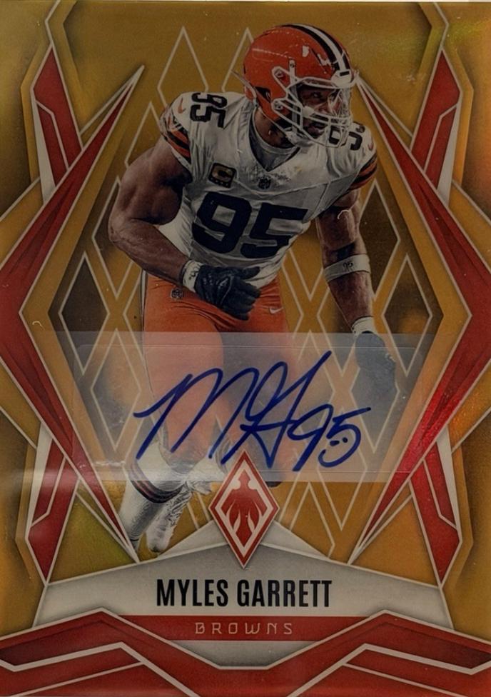 Myles Garrett [Gold Autograph] #73 Prices | 2025 Panini Phoenix