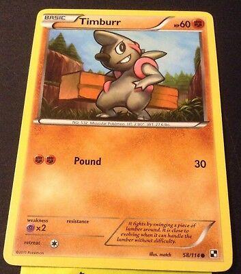 Timburr #58 Pokemon Black & White