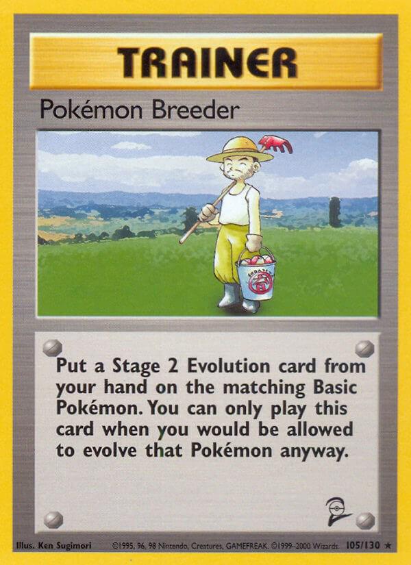 Pokemon Breeder #105 Pokemon Base Set 2