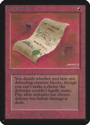 False Orders Magic Alpha