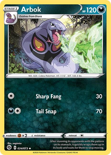 Arbok #34 Pokemon Champion's Path