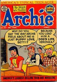 Archie #63 (1953) Comic Books Archie