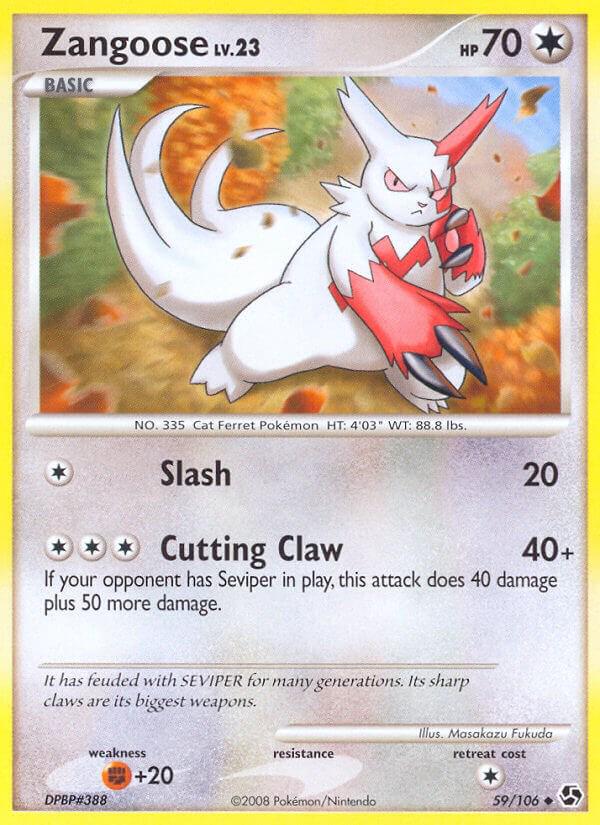 Zangoose #59 Pokemon Great Encounters