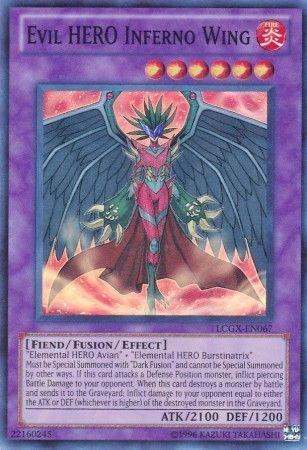 Evil HERO Inferno Wing LCGX-EN067 YuGiOh Legendary Collection 2: The Duel Academy Years Mega Pack