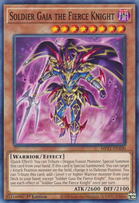 Soldier Gaia The Fierce Knight MP21-EN100 YuGiOh 2021 Tin of Ancient Battles Mega Pack
