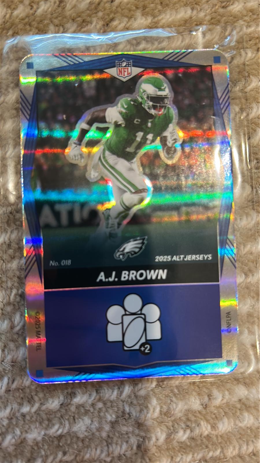 A.J. Brown #18 2025 Uno Elite Alt Jerseys Edition Football