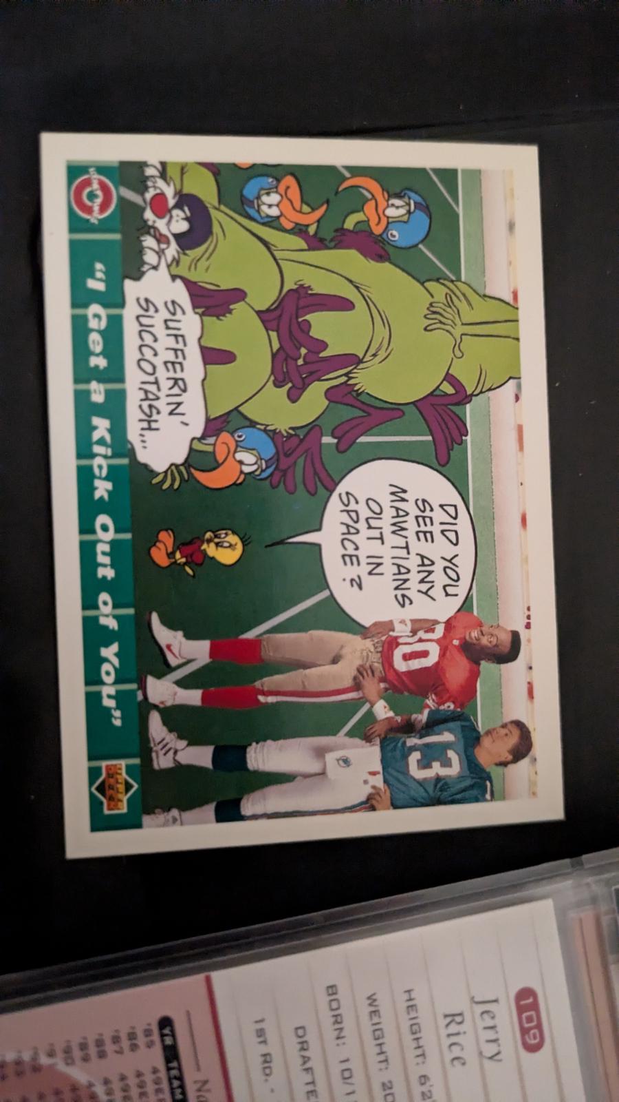 J.Rice, D.Marino #72 1992 Upper Deck Comic Ball 4 Football