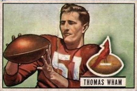 Tom Wham #64 Football Cards 1951 Bowman