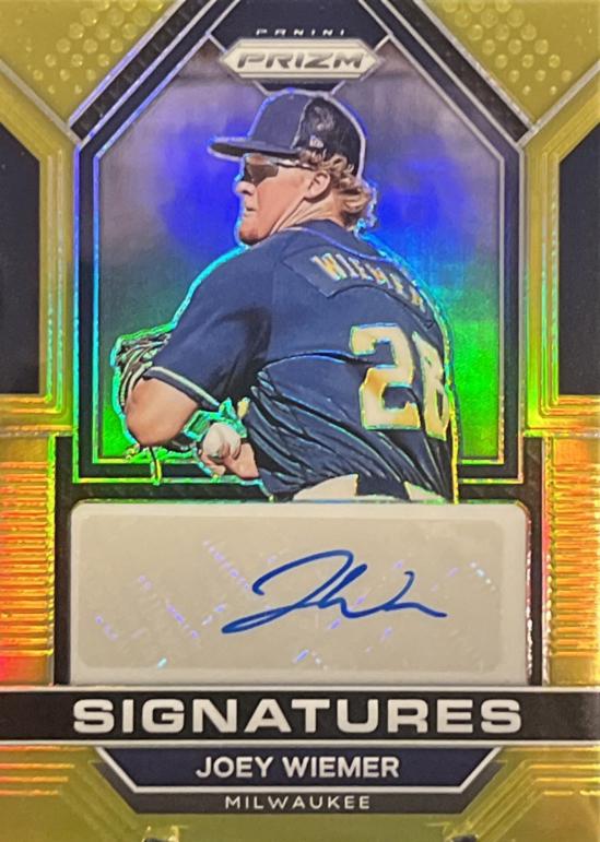 Joey Wiemer #SIG-JW 2023 Panini Prizm Signatures Baseball