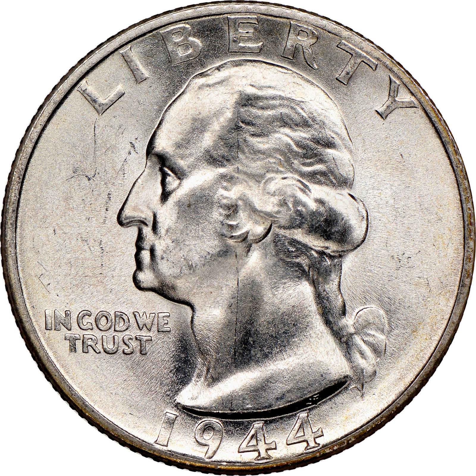 1944 S Coins Washington Quarter
